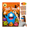 Halloween Party Games for Kids, Pin the Eyeball on The Monster