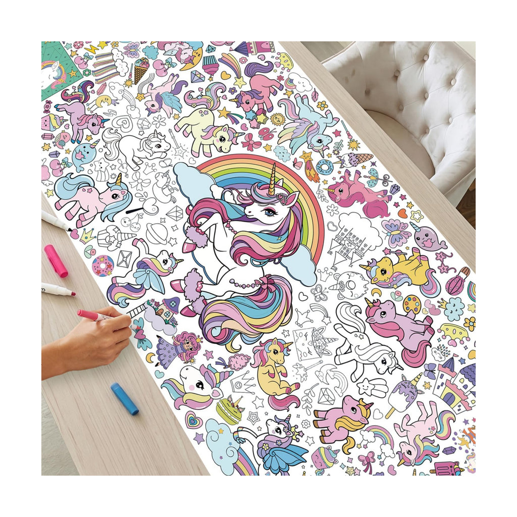 Unicorn Coloring Poster & Table Cover - 71" x 31.5"
