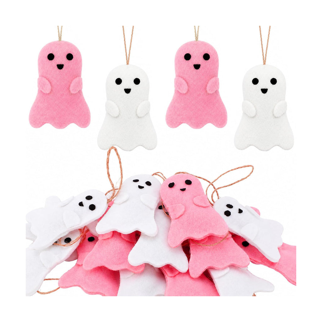 24 Pcs Halloween Ghost Hanging Ornaments Small Tree Decoration