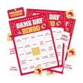 Football Bingo Game Cards - 24 Sheets, Red