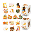 H1vojoxo Fall Bookish Sticker Rolls - 1000PCS Decorative Aesthetic Stickers