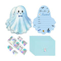 25 Pack Boo Blue Ghost Halloween Invitations Card with Envelopes