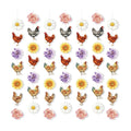 Xinnun 8 Pcs Chicken and Daisy Birthday Decorations Floral Hen Garlands