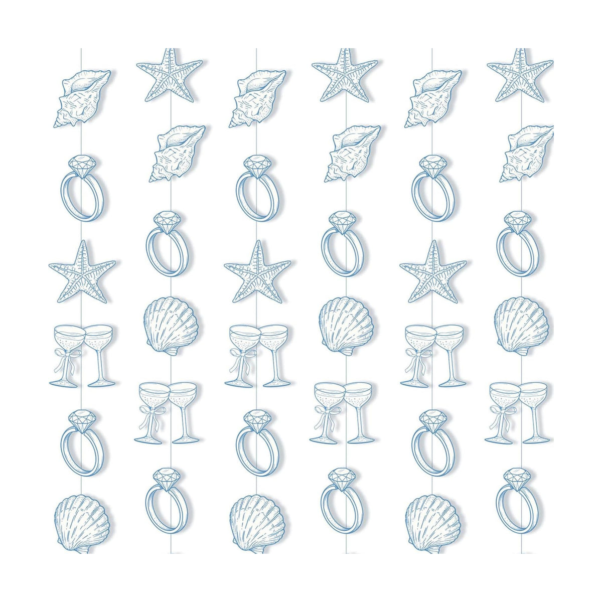 Xinnun 8 Pcs Last Toast on the Coast Bachelorette Decor Party Garlands