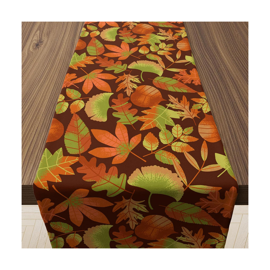 Fall Decor - Autumn Leaves Table Runner | Fall Decorations for Home Indoor Outdoor | Thanksgiving Friendsgiving Table Centerpieces Backdrop for Kitchen Dining Room Office