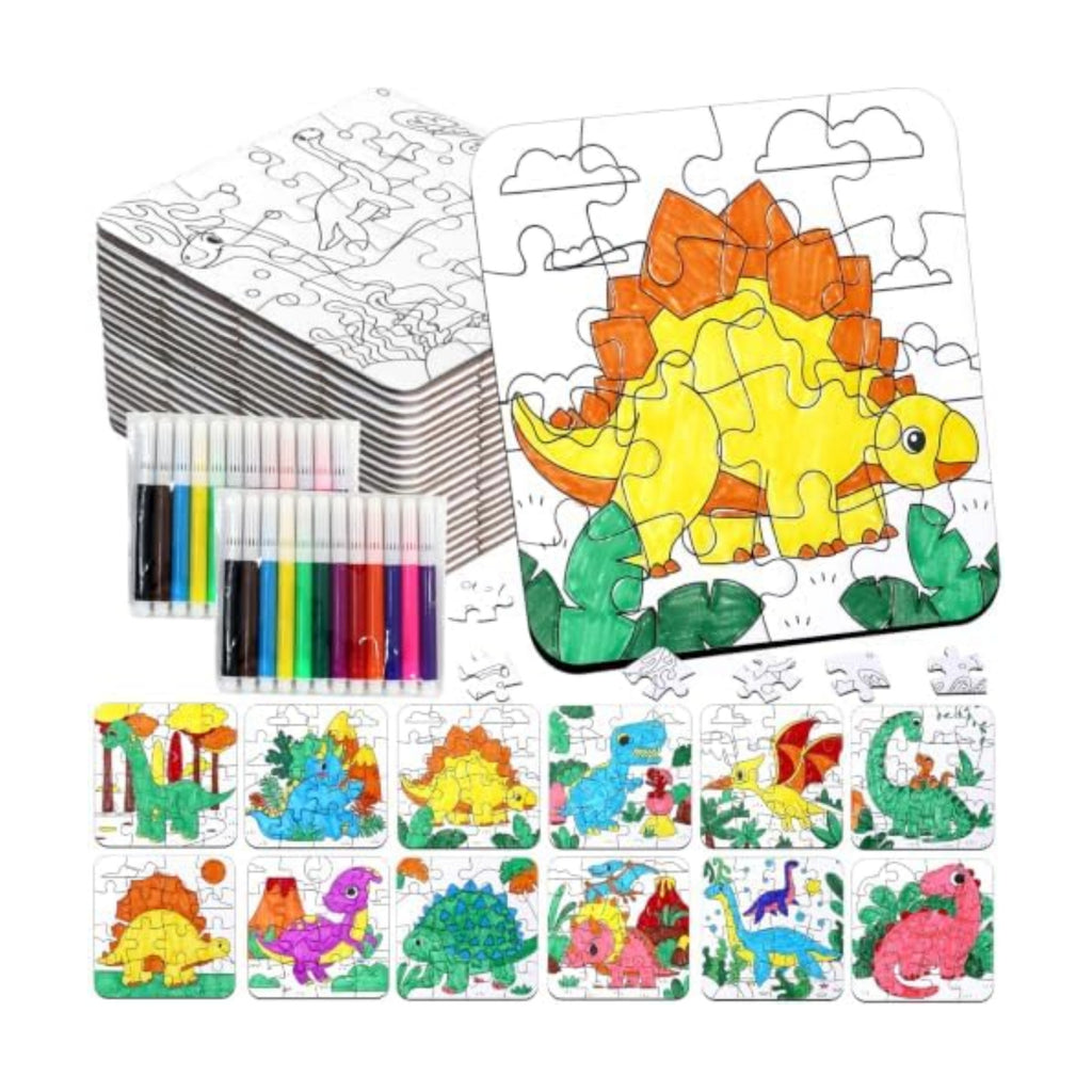 Dinosaur Puzzles for Toddlers 2-4, Dinosaur Crafts DIY Art Activities Toys