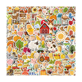 Xzentira 150 Pcs Farm Animal Stickers Pack,Non-Repeating Waterproof Farm Stickers for Kids,Cute Barnyard Patterns,Self-Adhesive Animal Stickers for Crafts,Bottles,Laptops and Farm Party Decor