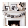 CroBlissful Fall Plush Pumpkin Garland 3D Black and White Pumpkins
