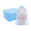 FUNFERY 100PCS Baby Blue Organza Gift Bags 6x9in,Drawstring Jewelry Pouch