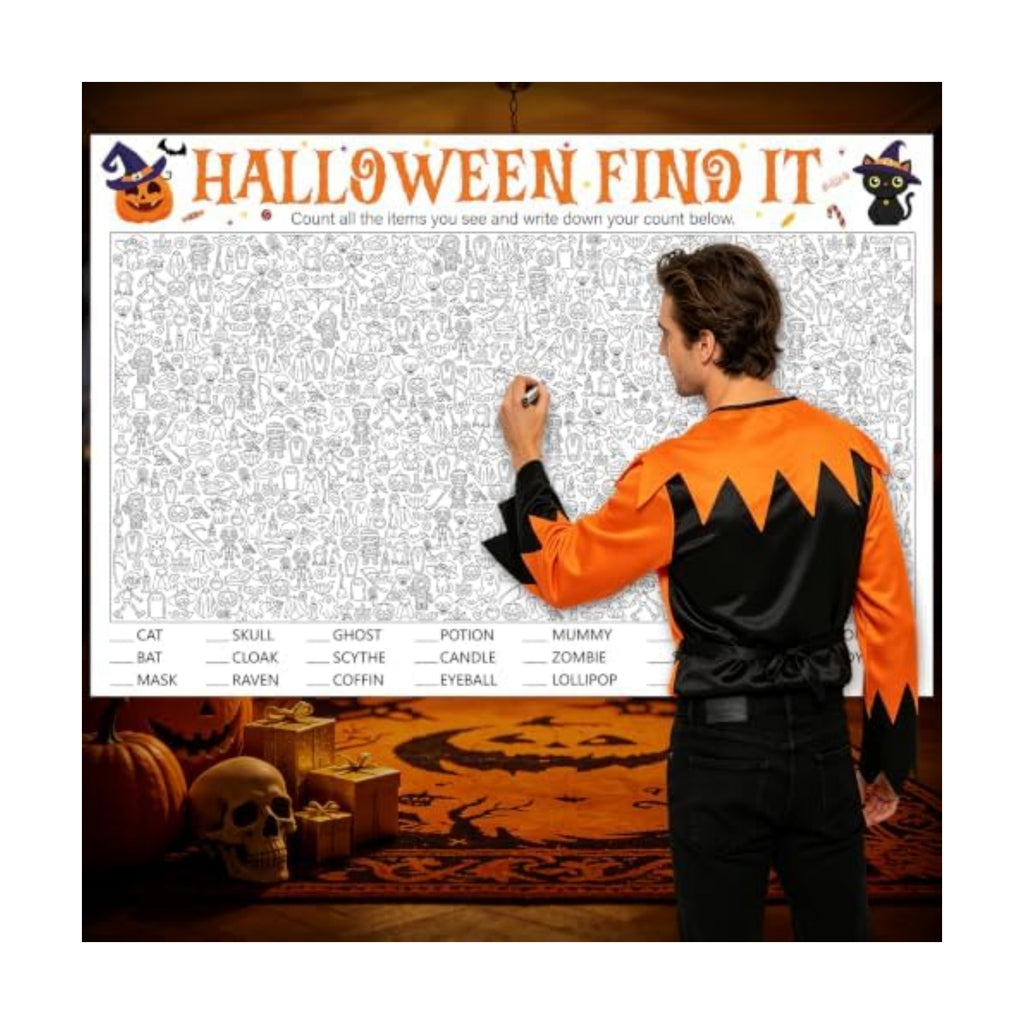 Giant Halloween Word Pattern Find It Game for Family Office Large Group