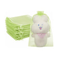 FUNFERY 100PCS Apple Green Organza Gift Bags 6x9in,Drawstring Jewelry Pouch