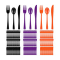 Minatee 180 Pcs Halloween Plastic Silverware Heavy Duty Cutlery Sets Disposable Utensils for Holiday Birthday Themed Party Supplies, 60 of Each Forks Knives Spoons