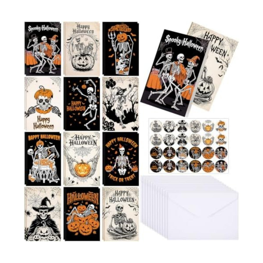 Motiskyy 24 Set Halloween Cards with Envelopes, Halloween Postcards Bulk