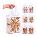 Pajean 25 Pcs Christmas Plastic Gift Bags with Handles, Gingerbread Pouches