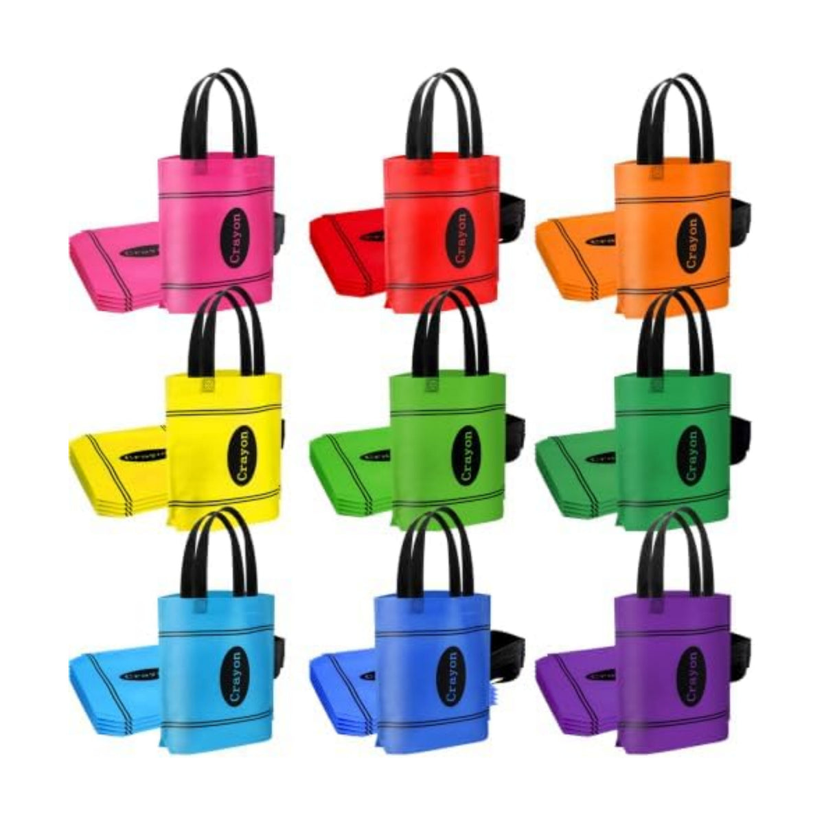 Hosuly 36 Pcs Back to School Gift Bags Crayon Tote Bags Bulk