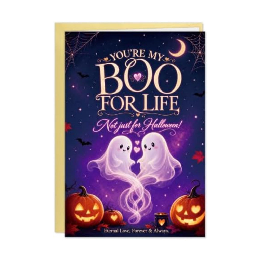 FLYAB Romantic Halloween Card for Boyfriend & Girlfriend - You’re My Boo