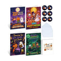 FLYAB 24 Pack Boxed Halloween Cards for Kids with Envelopes & Stickers