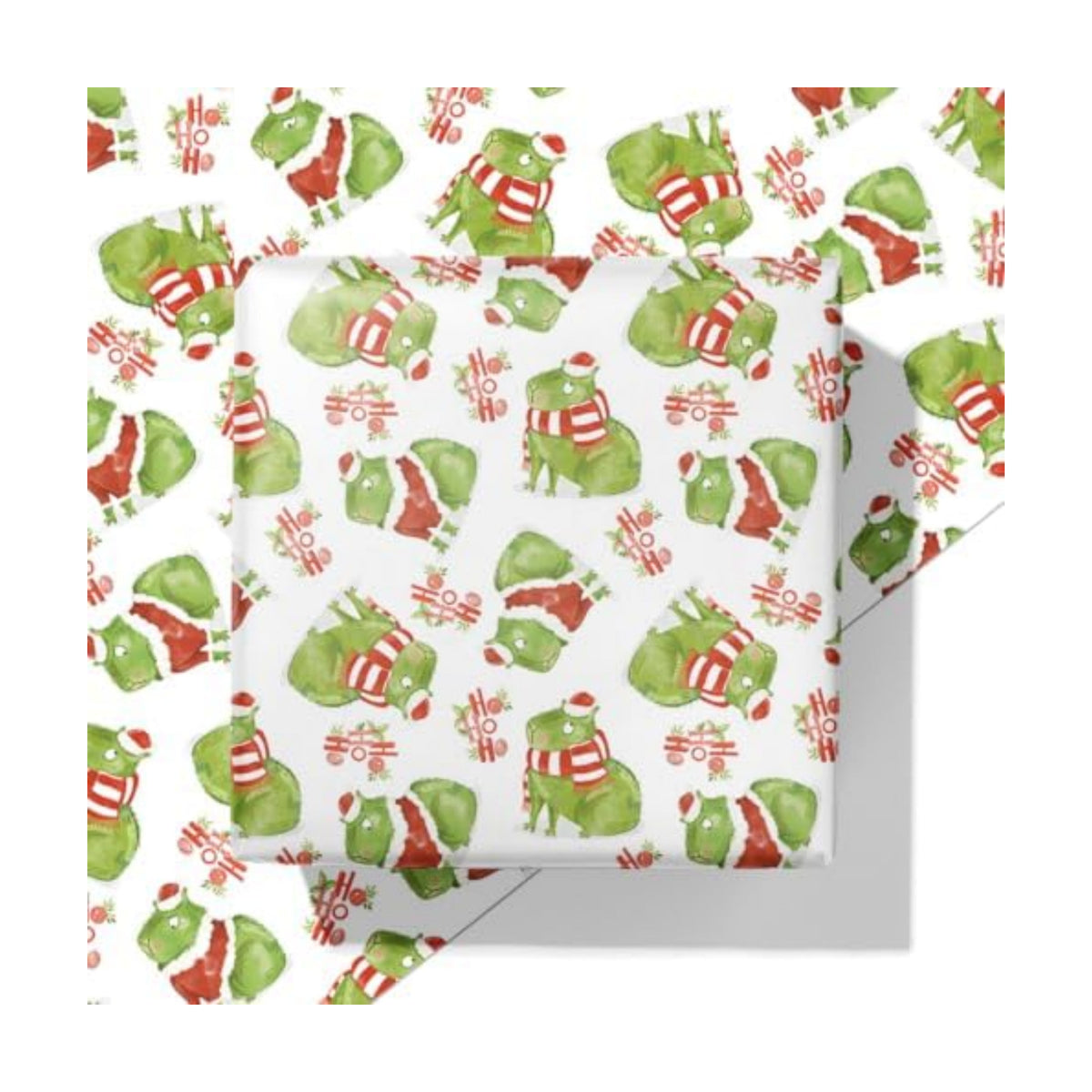 Cuitpan Capybara Christmas Wrapping Paper - Holiday Gift Wrap with Capybara Wearing Santa Hat & Striped Scarf - Cute Xmas Decorative Paper for Kids & Adults Gifts - 40×28 Inches, 4 Folded Sheets