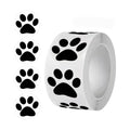 500PCS Paw Print Stickers Roll 1 Inch Waterproof Vinyl Dog Cat Paw Decals Animal Footprint Stickers for Kids Party Scrapbooking Crafts Classroom Reward Teens Adults Water Bottle Notebook Gift Bags
