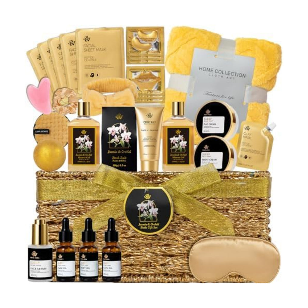 Gifts for Women, 35 Pcs Orchid Bath & Body Gifts Basket, Get Well Soon Gift