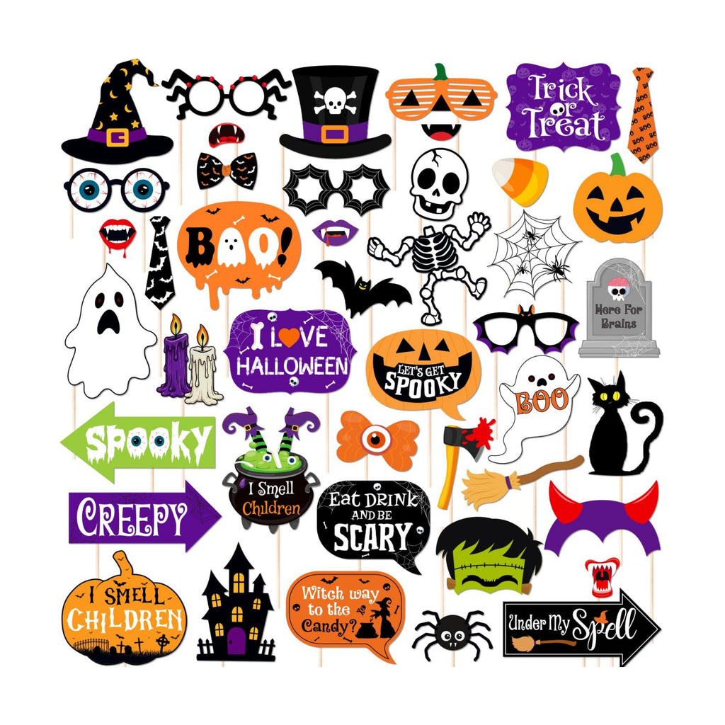 Halloween Photo Props,Spooky Halloween Deocorations Photo Booth Props