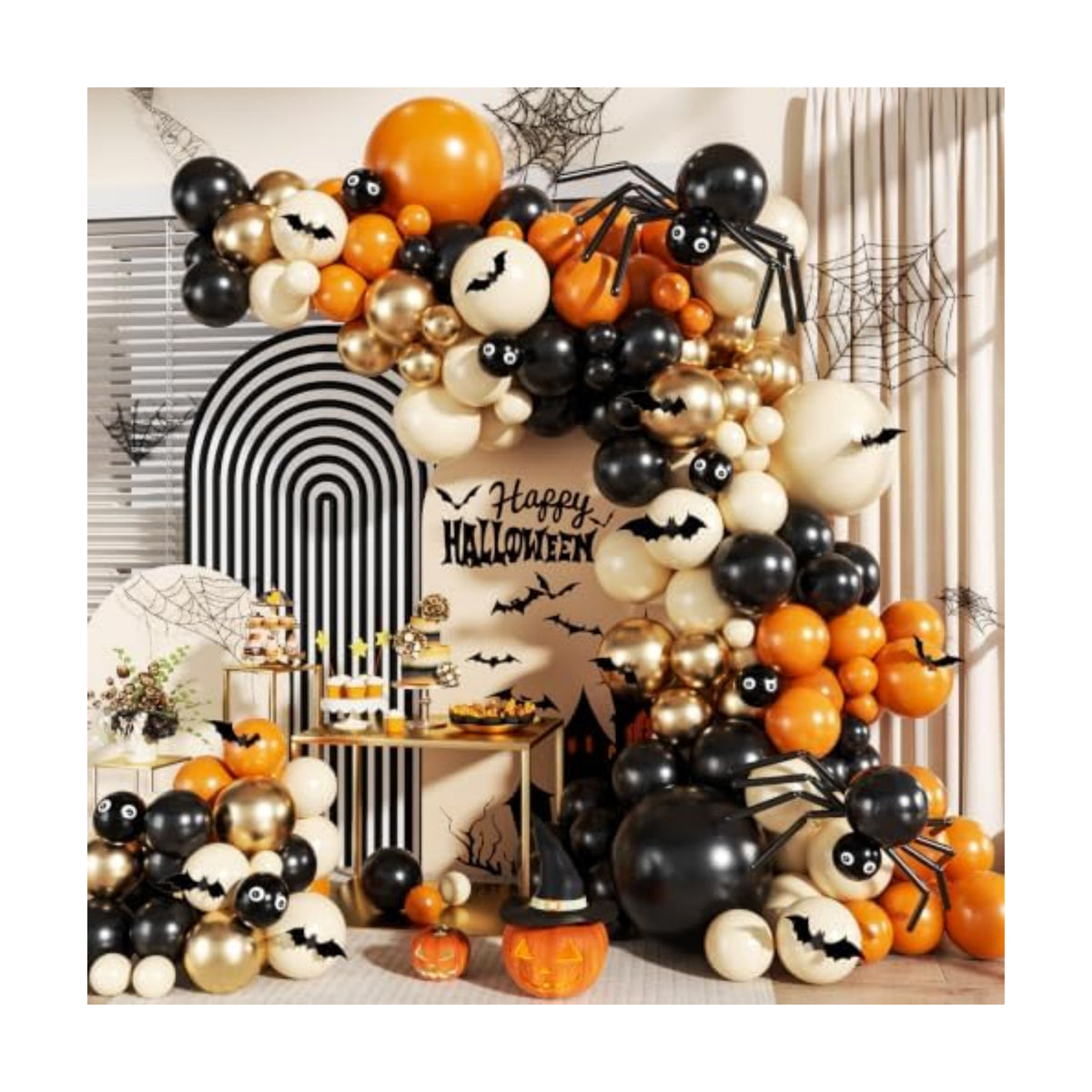 Halloween Balloons Arch Kit for Halloween Party Decorations Outdoor Indoor