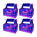 BGFMVS 12 Pack Kpop Music Party Favor Boxes - Neon Purple Crown Treat Bags