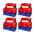 12 Pack Red Blue Spider Web Party Favor Boxes Comic Superhero Treat Bags