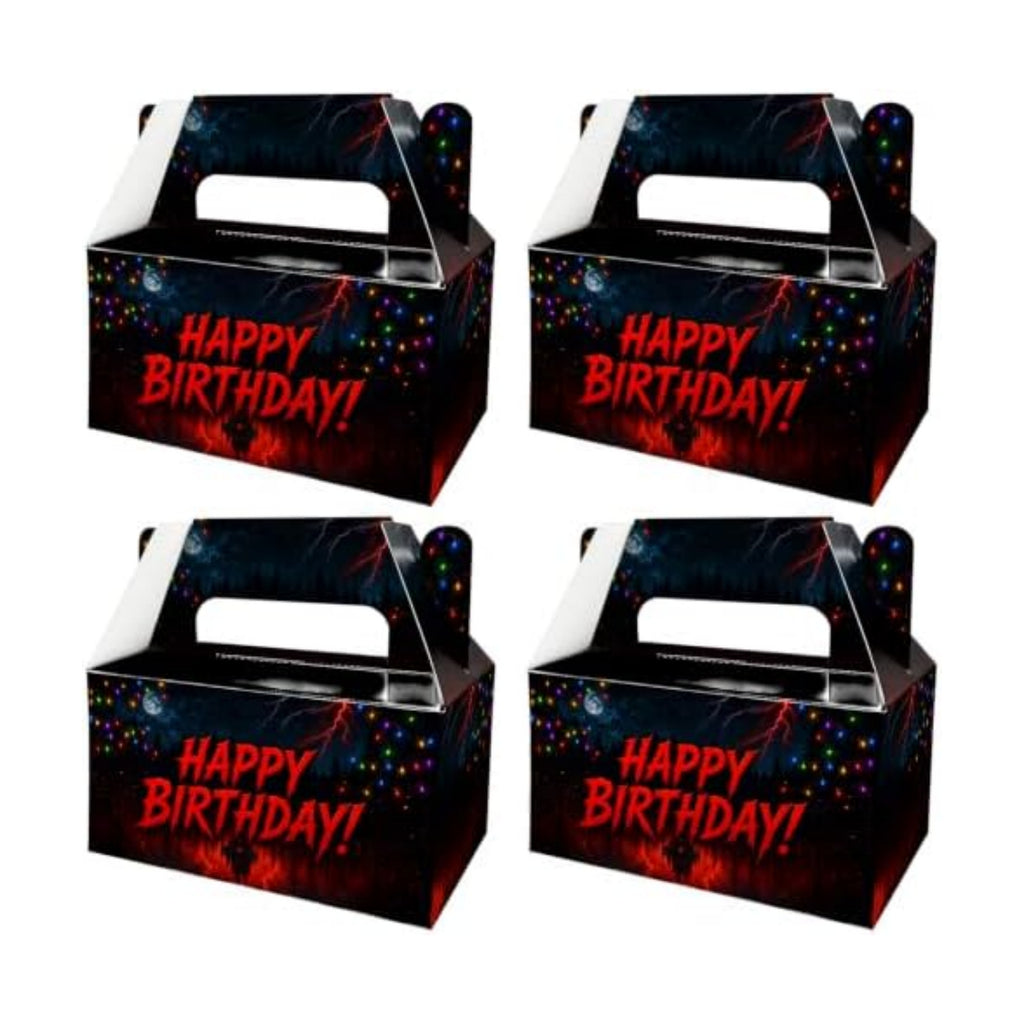 12 Pack Retro Horror Party Favor Boxes 80s Sci-Fi Birthday Treat Bags