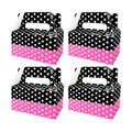 12 Pcs Cartoon Mouse Party Favor Boxes, Pink Black Polka Dot Treat Boxes