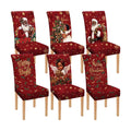 Moukeren 6 Pcs Christmas African American Dining Chair Covers