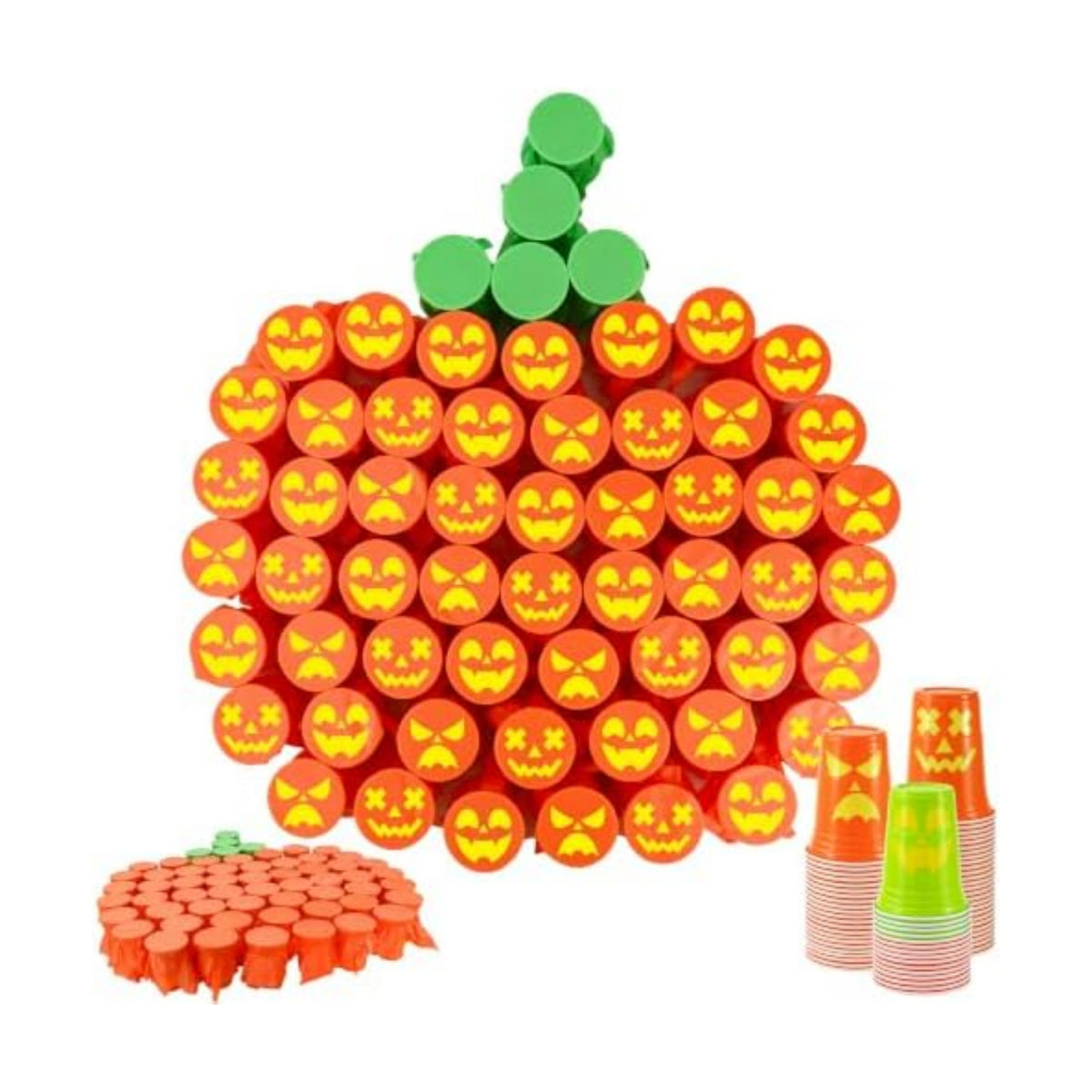 50 Pcs Halloween Pumpkin Punch Game Set, DIY Prizes Fall Party Supplies