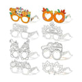 32Pcs Fall Thanksgiving Craft Bulk Coloring Glasses DIY Arts Kit for Kids