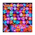 Tiaxidex 55PCS Halloween Treats Light Up LED Rings, Non Candy Halloween Trick or Treats 3D Flashing Rings Toys Glow In the Dark Party Favor Ring Toy Gifts For Kids Adults Goodie Bag Stuffers
