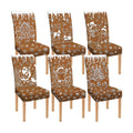 Moukeren 6 Pcs Christmas Chair Covers Gingerbread Dining Slipcovers