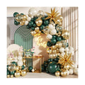 Emerald Green Gold Balloons Arch Kit for Wedding Birthday Party Decor
