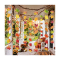 Xinnun 8 Pcs Fall Leaf Hanging Garland Realistic Maple Party Decorations