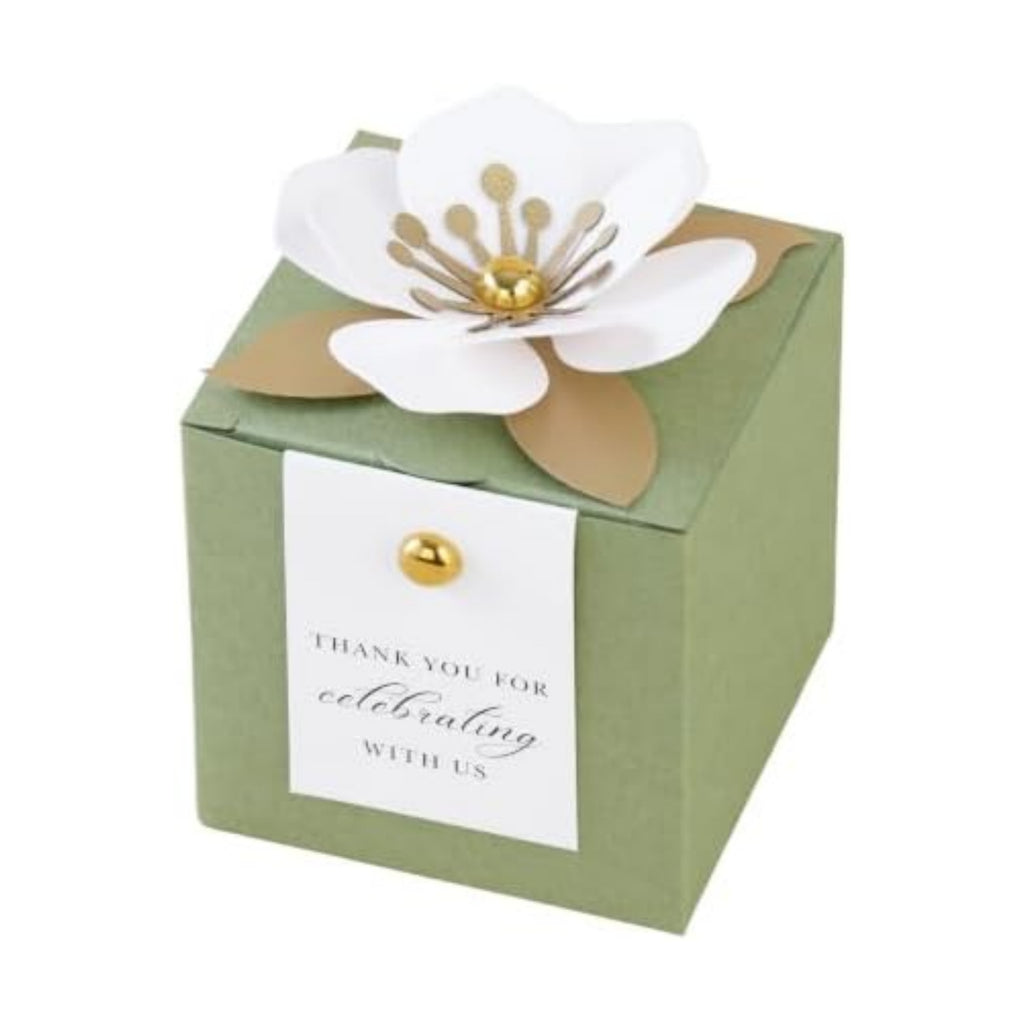 FEIYI 20 PCS Favor Boxes, Sage Green Candy Boxes 2.55x2.55x2.55