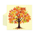 Konsait Fall Napkins - 50 Pack Maple Tree Fall Luncheon Paper Napkins, Disposable Autumn Napkins for Harvest Party Holiday & More, 6.5 x 6.5 Inches, 2-Ply