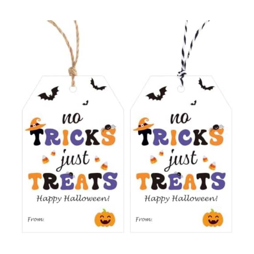 Alynta Halloween Tags with String 50Pcs Happy Halloween Paper Gift Tags
