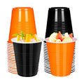 Vumdua Orange and Black Plastic Cups Disposable Cups, 12 oz Halloween Party Cups for Halloween, Birthday, Fall Party Supplies, Pack of 40