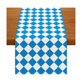 14 × 84" Oktoberfest Decoration, Oktoberfest Table Runner Blue and White
