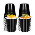 Vumdua Black Plastic Cups Disposable Cups, 12 oz Halloween Party Cups for Halloween, Birthday, Graduation, New Year Party Supplies, Pack of 40