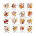 Kosiz 16 Pcs Fall Wildflower Diamond Art Tabletop Decor Fall Diamond Art