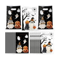 Haooryx Little Boo Party Favor Bag 50Pcs Halloween Pumpkin Plastic Gift Bag