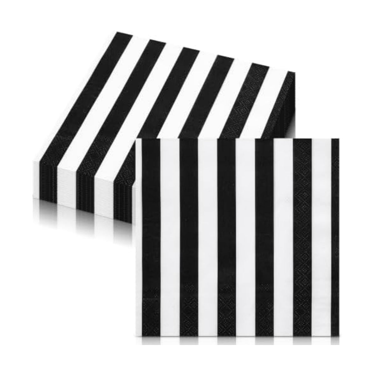 MotiMind Halloween Paper Napkins for Party,50 Pcs,Gothic Striped