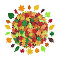 Foam Stickers, 511 PCS Glitter Foam Fall Leaf Stickers, 7 Colors