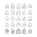 VYRANA Christmas DIY Coloring Greeting Cards, 20Pcs Holiday Blank Art Paper Cards for Kids Adults, Festive Xmas Party Craft Supplies, Gift Ideas for Mom, Friends, Thank You & Greeting Card Collection