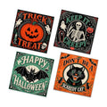 50Pcs Vintage Halloween Paper Napkins - 4 Designs 2-Ply, 6.5 × 6.5 inchs