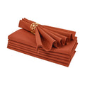 Rust Cloth Napkins Set of 6 Washable Dinner Napkins, 18X18 in